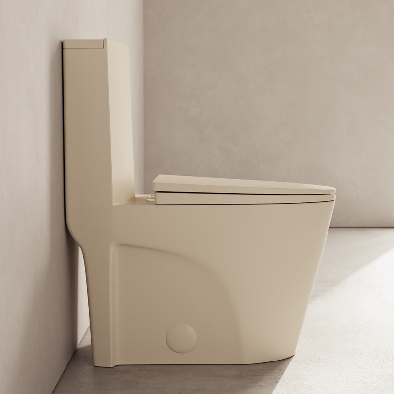 St. Tropez One-Piece 12" Rough-in 1.1/1.6 GPF Dual Flush Elongated ADA Toilet in Matte Bisque