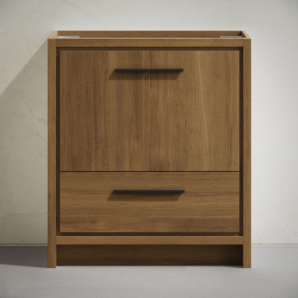 Virage 30" Freestanding Bathroom Vanity in Brown Oak without Sink Top