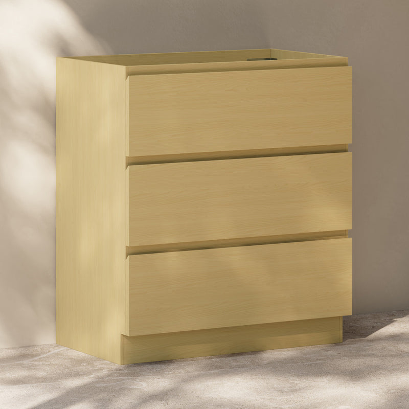 Liberte 30" Freestanding Bathroom Vanity Cabinet without Top in Natural Oak