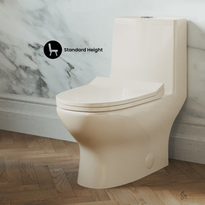 Ivy One Piece Toilet Dual Vortex Flush 1.1/1.6 gpf in Bisque