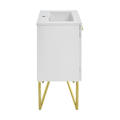 Annecy 24" Freestanding Bathroom Vanity in Galaxy White with Sink Top