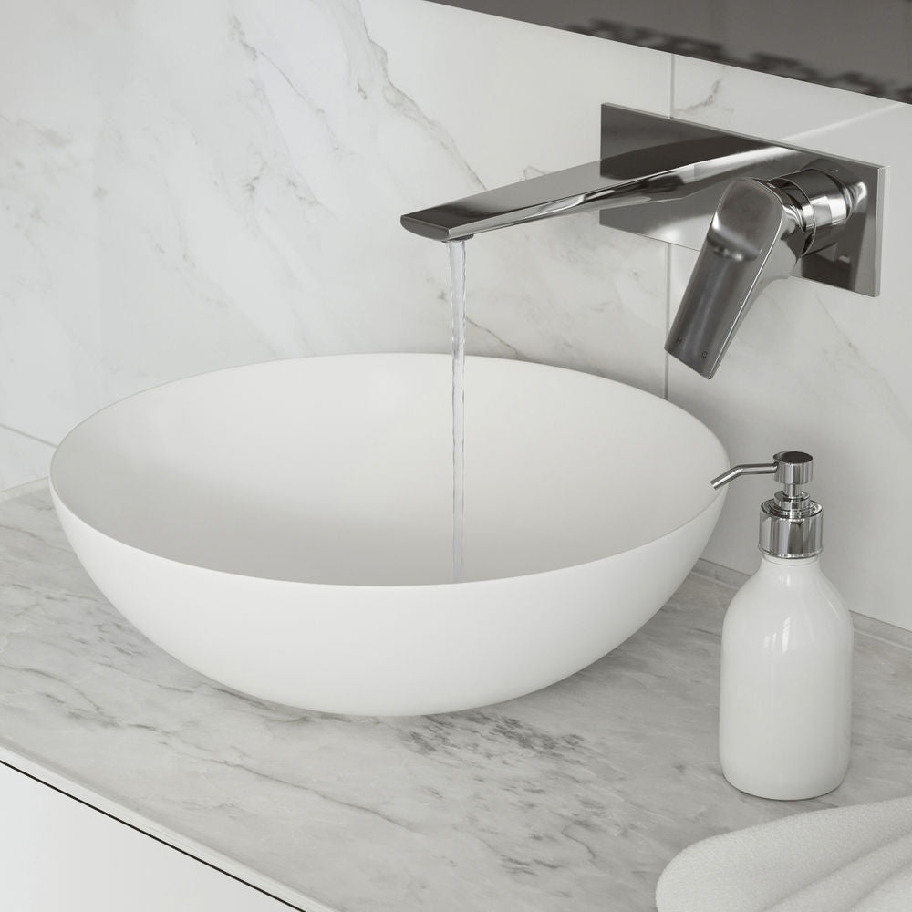 Monaco Single-Handle, Wall-Mount, Bathroom Faucet in Chrome