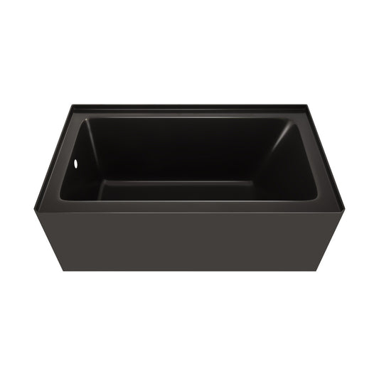 Voltaire 54 x 30 Skirted Left Drain Soaking Apron Bathtub in Glossy Black