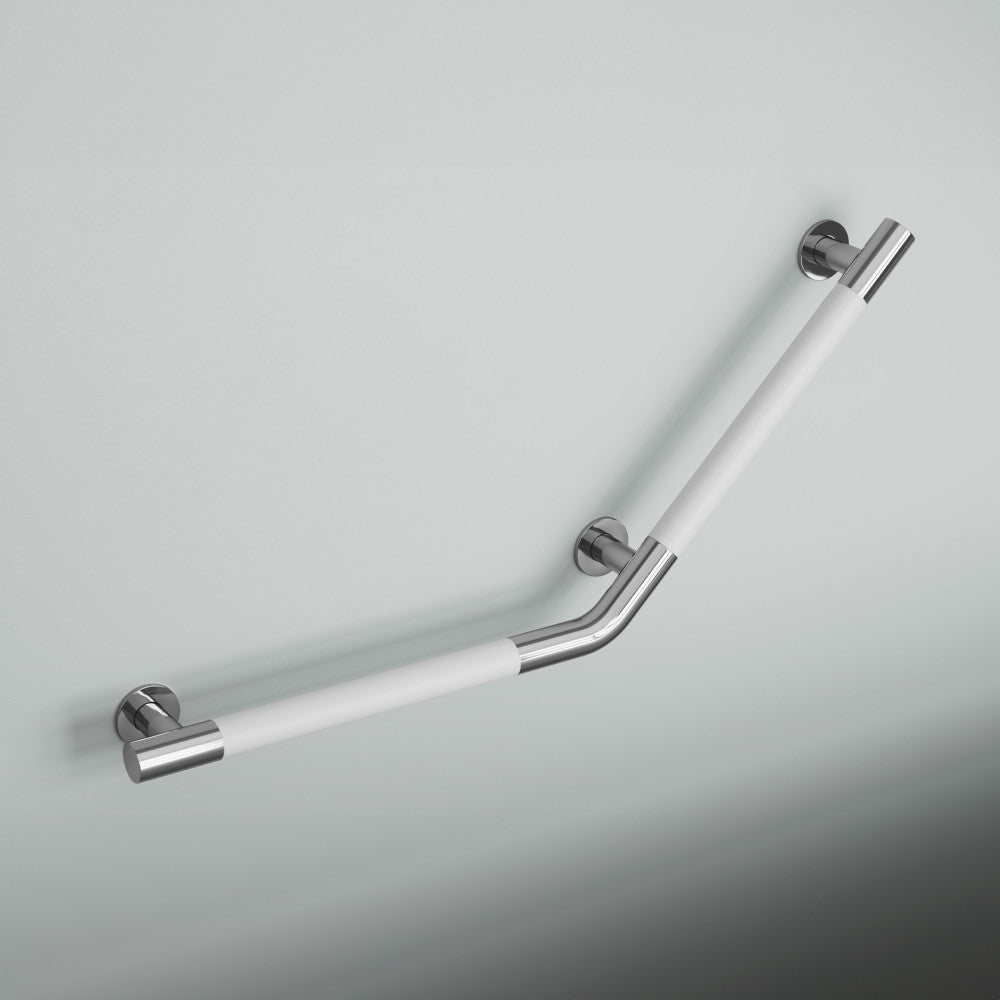 Auvergne 18" x 18" Angled Grab Bar in Matte White