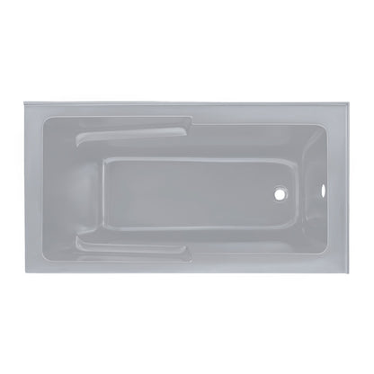 Voltaire 60 x 32 Right Drain Soaking Alcove Corner Apron Bathtub in Matte Gray