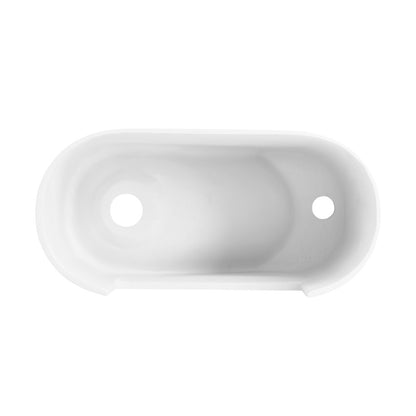 Terre 18" Right Side Faucet Wall-Mount Bathroom Sink in White