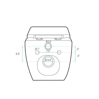 Concorde Wall-Hung Toilet Bundle 0.8/1.6 GPF Dual Flush in Matte Black with Black Flush Plate