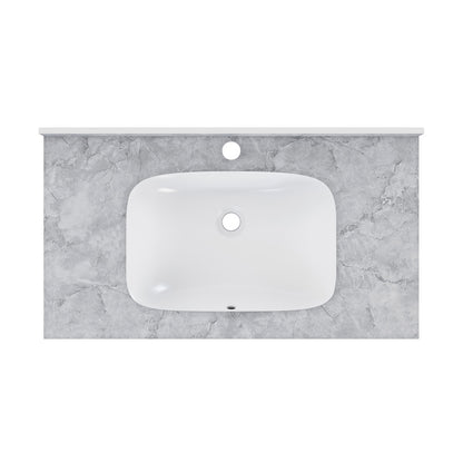 Avancer 36'' Wall Mount Sink In Storm Gray