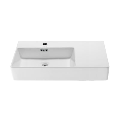 St. Tropez 36" Rectangle Wall-Mounted Sink with Left Side Faucet Mount