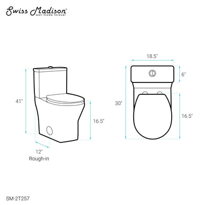 Sublime II Two-Piece Round Toilet Dual-Flush 0.8/1.28 gpf