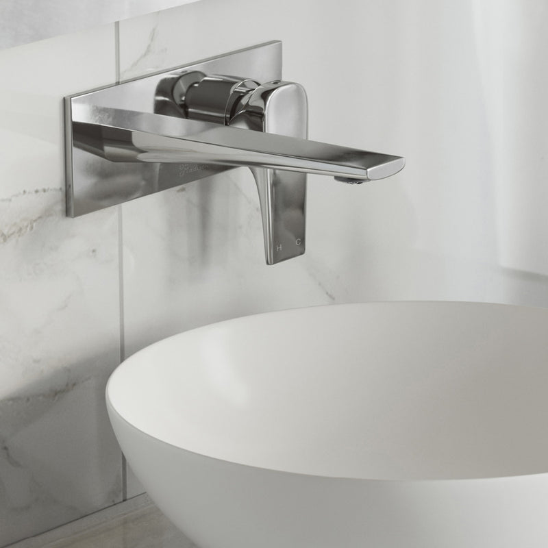 Monaco Single-Handle, Wall-Mount, Bathroom Faucet in Chrome