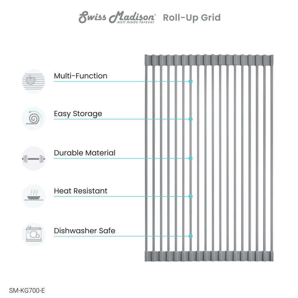 20 x 12 " Kitchen Sink Grid, Gray