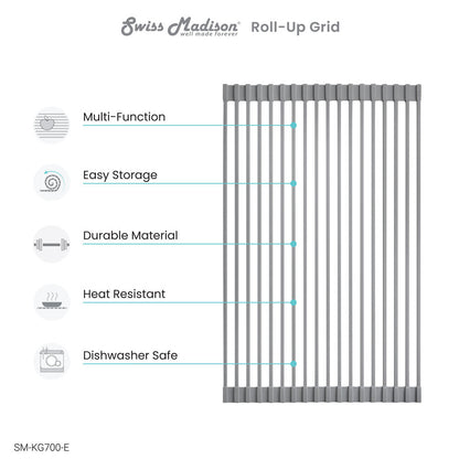 20 x 12 " Kitchen Sink Grid, Gray