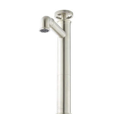 Avallon Single Hole, Single-Handle Wheel, High Arc Bathroom Faucet in Brushed Nickel