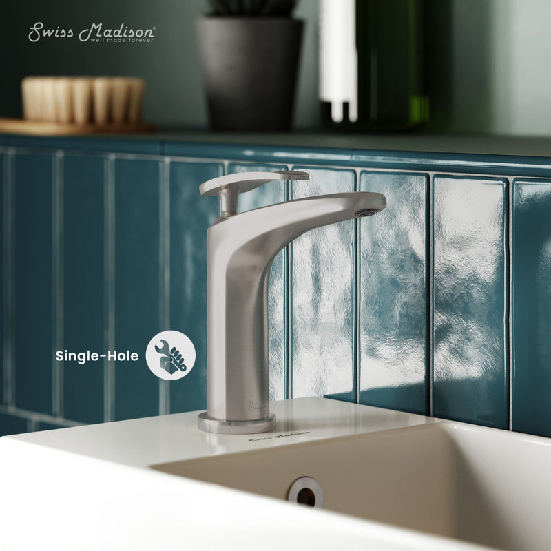 Sublime Single Hole, Single-Handle, Bathroom Faucet in Brushed Nickel