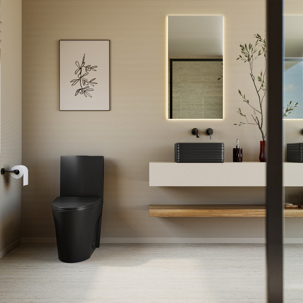 St. Tropez One Piece Elongated Toilet Dual Vortex™ Flush in Matte