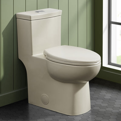 Classe One-Piece 12" Rough-in 1.1/1.6 GPF Dual Top Flush Elongated Toilet in Glossy Bisque