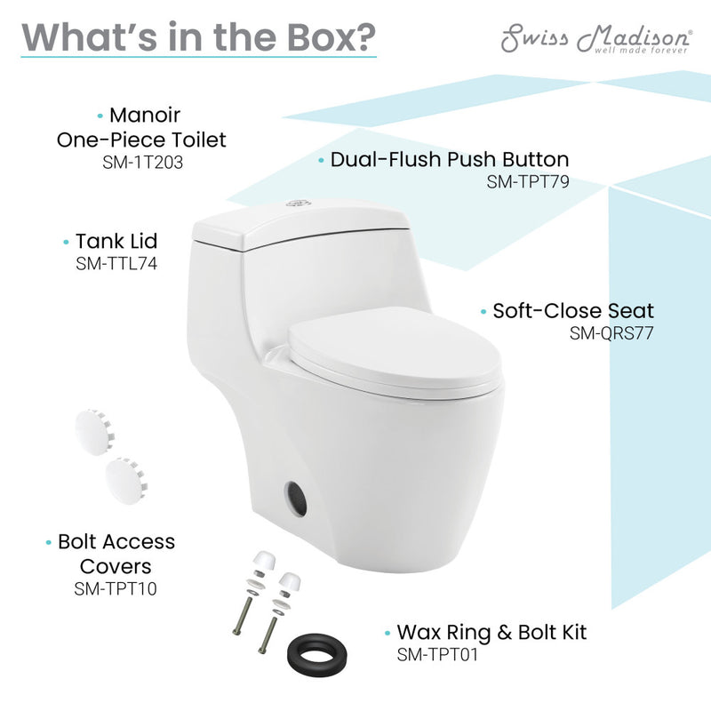 Manoir One-Piece Elongated Toilet Dual-Flush 1.1/1.6gpf