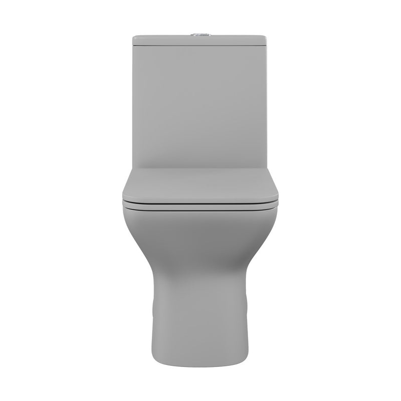 Carre One-Piece Square Toilet Dual-Flush in Matte Gray1.1/1.6 gpf