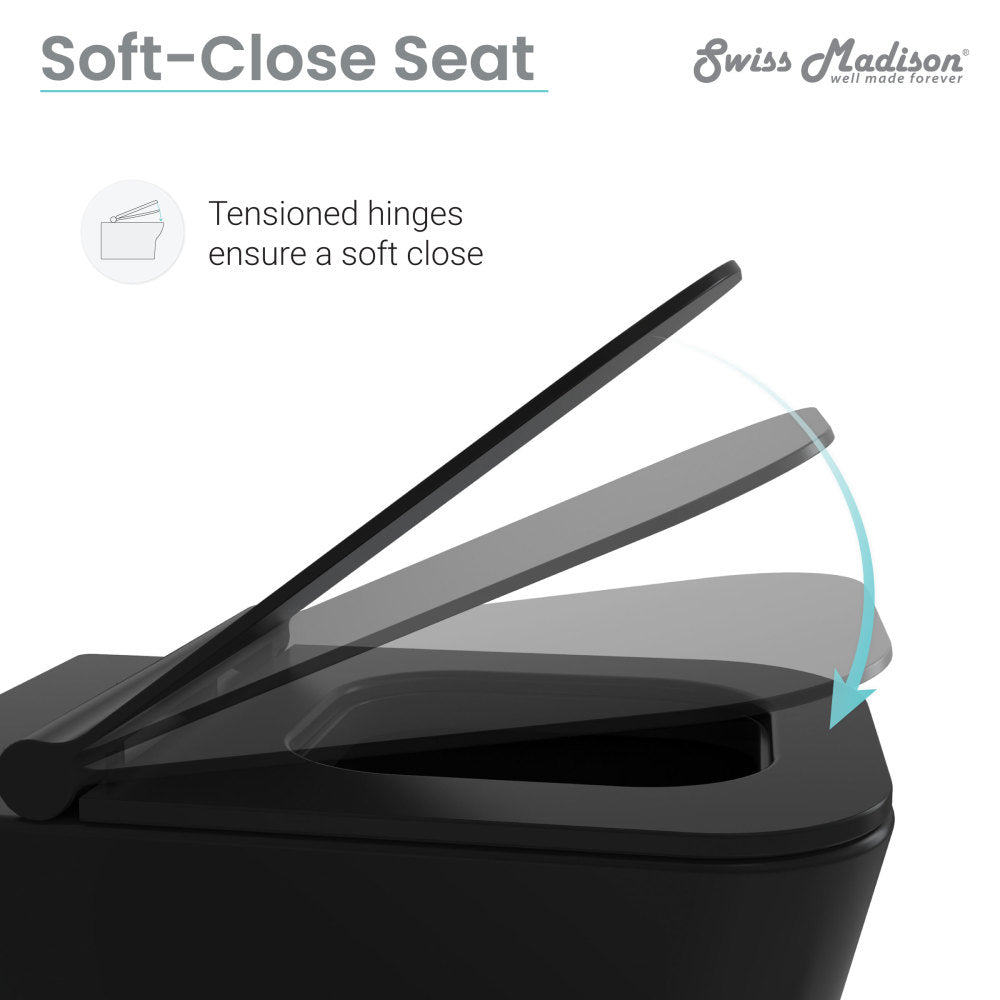 WCCF 優良黒 Concorde Wall Hung Toilet Bowl, Matte Black – Swiss Madison - well