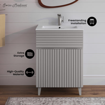 Bernay 24" Bathroom Vanity in Shell