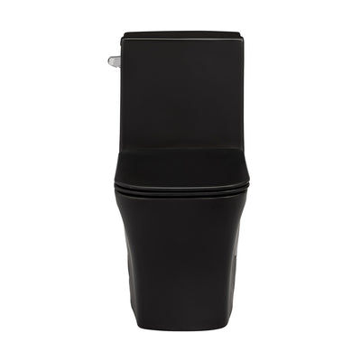 Concorde One-Piece 12" Rough-in 1.28 GPF Left-Hand Flush Square Toilet in Matte Black