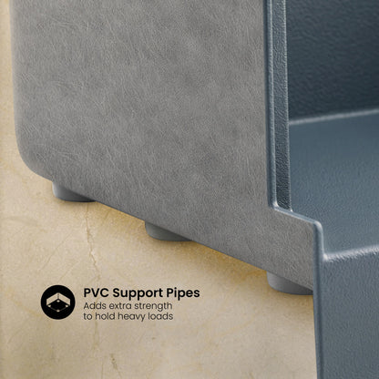 Aquatique 60" x 32" Single Threshold Shower Base With Left Hand Drain and Integral Right Hand Seat in Gray