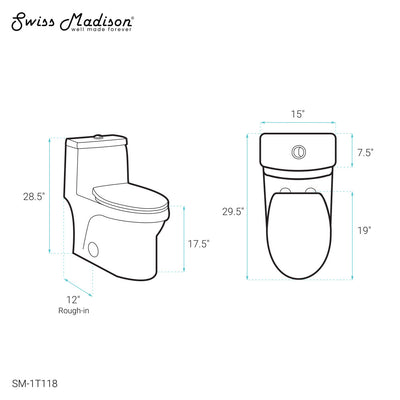 Virage One-Piece Elongated Toilet Vortex Dual-Flush 1.1/1.6 gpf