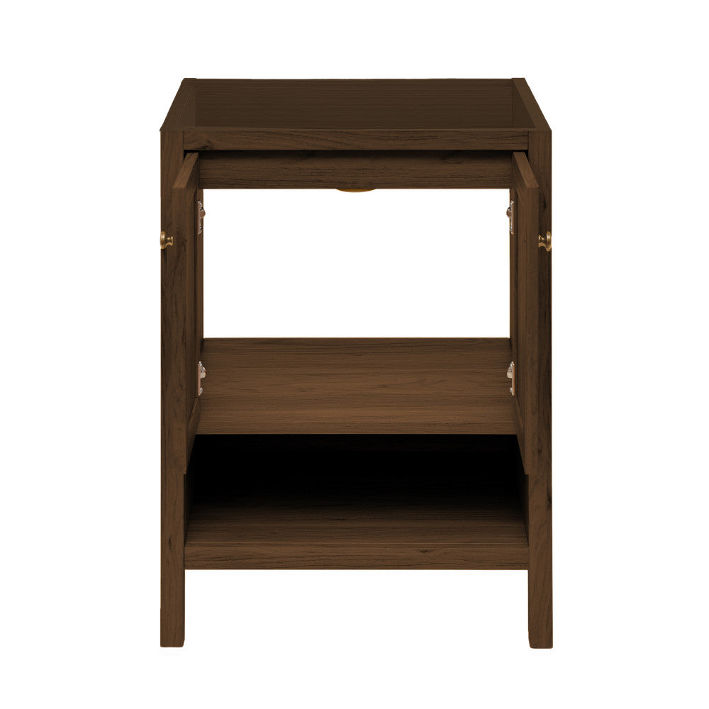 Chateau 24" Freestanding Bathroom Vanity Cabinet without Top in Brown Oak
