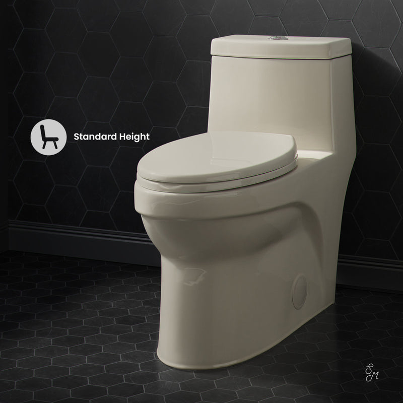 Virage One Piece Elongated Dual Flush Toilet 1.1/1.6 gpf in Bisque