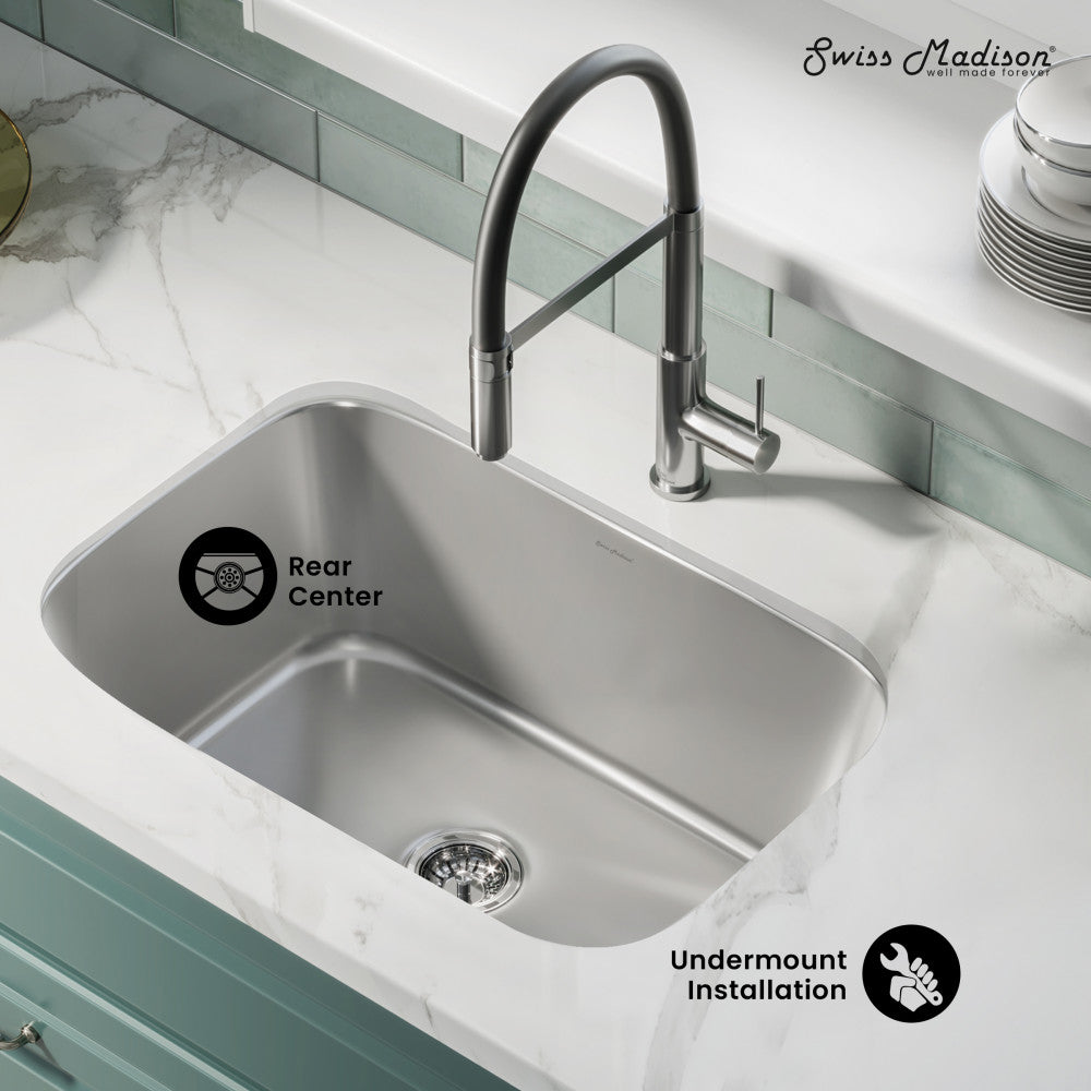 Toulouse 27 x 18 Stainless Steel, Single Basin, Undermount Kitchen