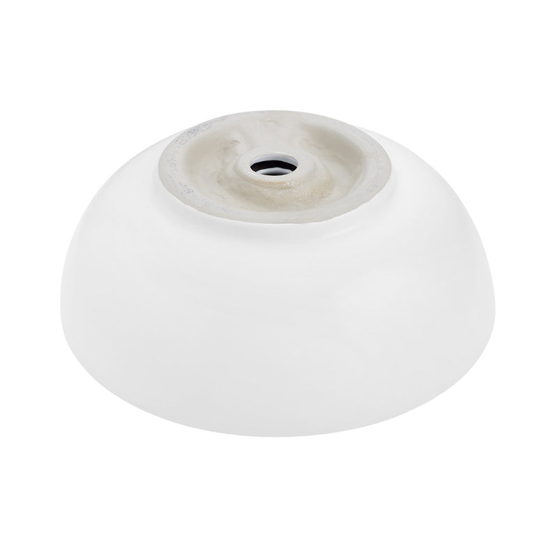 Sublime 17” Round Vessel Sink in Matte White