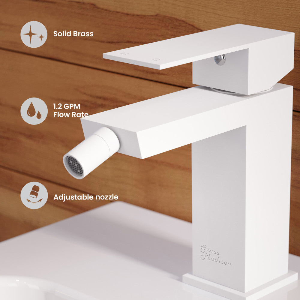 Concorde Bidet Faucet in Matte White