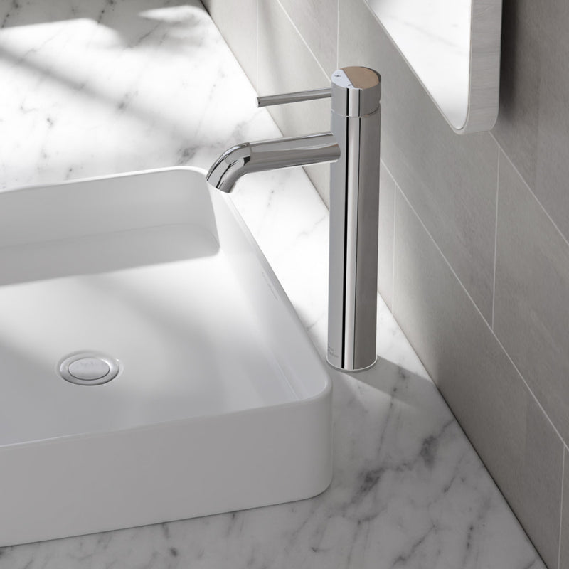 Ivy Single Hole, Single-Handle, High Arc Bathroom Faucet in Chrome