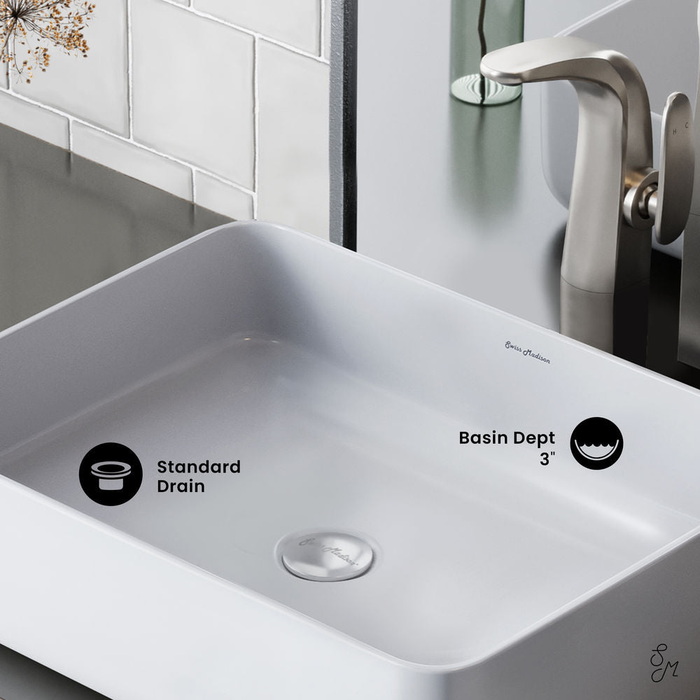 Concorde Rectangle Ceramic Vessel Sink