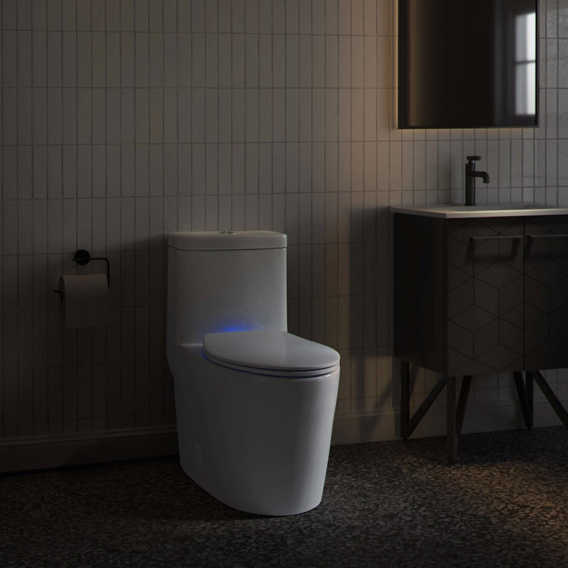 Lumiere Elongated Quick-Release Toilet Seat with Night Light