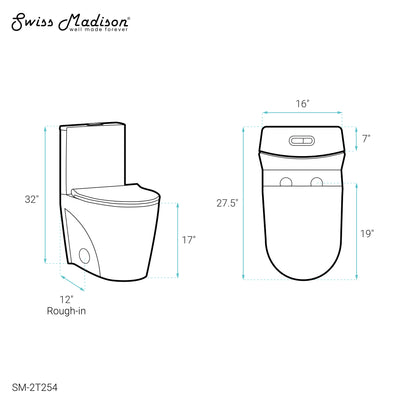 St. Tropez Two-Piece Elongated Toilet Vortex™ Dual-Flush 1.1/1.6 gpf