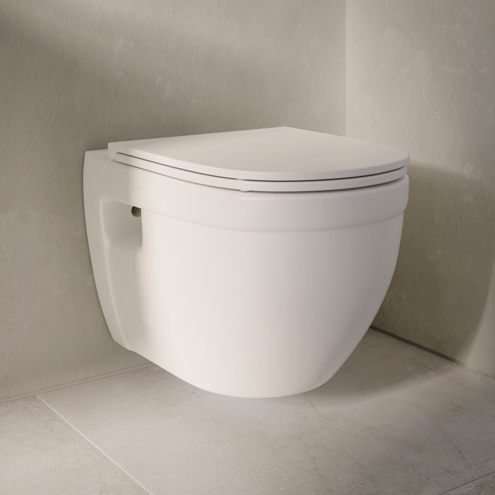Ivy Wall-Hung Elongated Toilet Bowl Only in Matte White