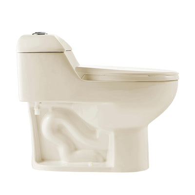 Chateau One-Piece Elongated Dual-Flush Toilet in Bisque 1.1/1.6 gpf