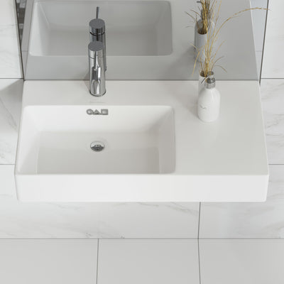 St. Tropez 30" Left Side Faucet Wall-Mount Bathroom Sink