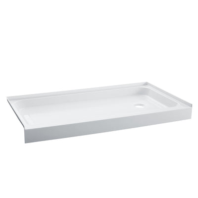 Voltaire 60" x 36" Acrylic White Single-Threshold, Right-Hand Drain, Shower Base