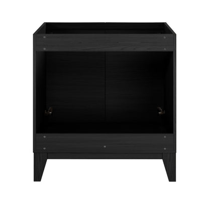 Cascade 30" Freestanding Bathroom Vanity Cabinet without Top in Black Oak