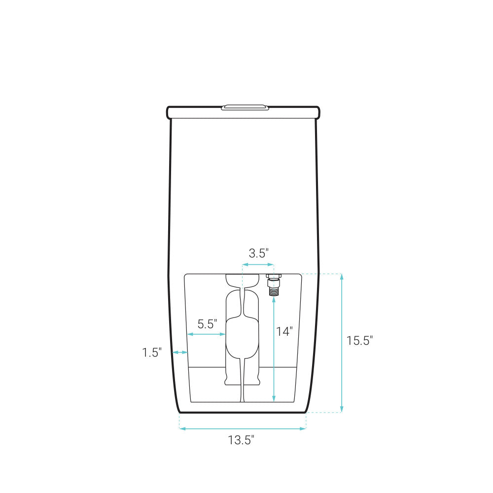 St. Tropez One Piece Elongated Toilet Dual Vortex Flush 1.1/1.6 gpf in Bisque