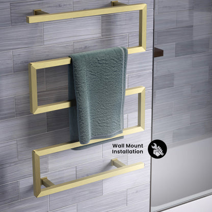 Voltaire 5-Bar Electric Towel Warmer in Brushed Gold
