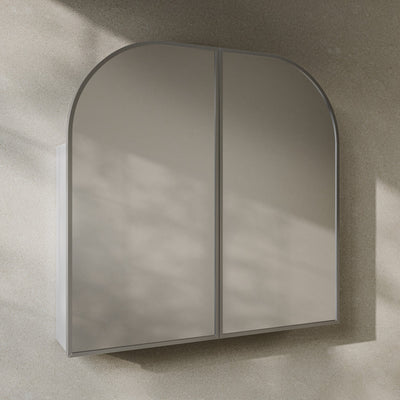 Porte 32 x 31 Arched Recessed/Wall Mount Medicine Cabinet with Mirror in Chrome