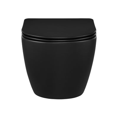 St.Tropez Wall-Hung Elongated Toilet Bowl in Matte Black