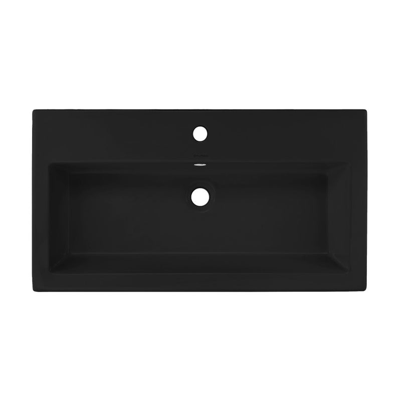 Voltaire 32" Rectangle Wall-Mounted Sink in Matte Black