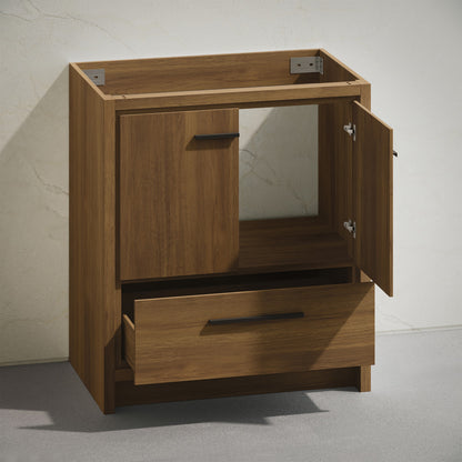 Virage 30" Freestanding Bathroom Vanity in Brown Oak without Sink Top