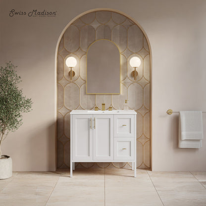 Forme 36" Modular Freestanding Bathroom Vanity with 3-Hole Widespread Top in White