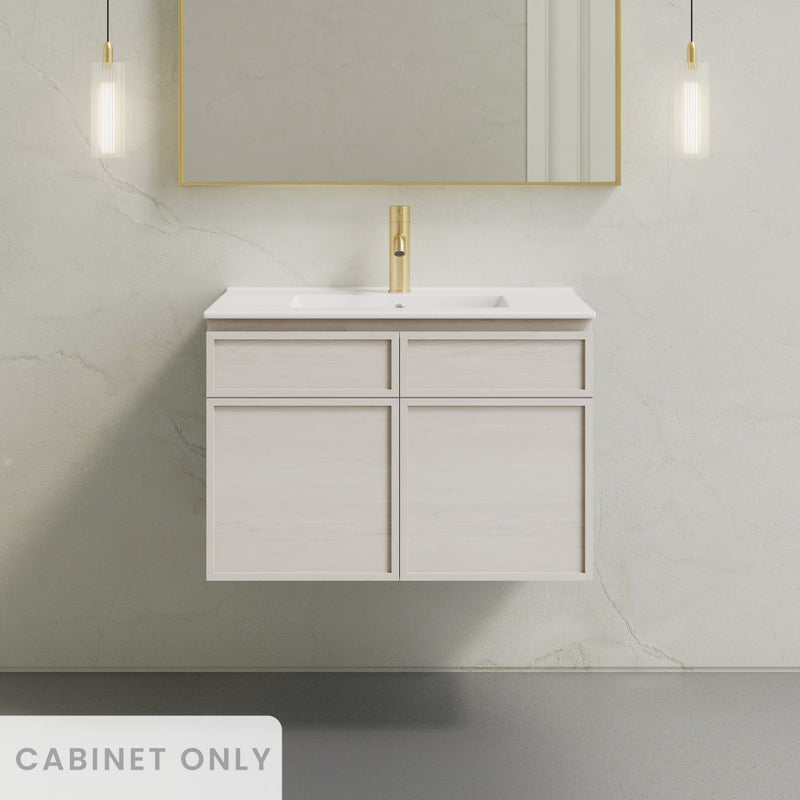 St. Tropez 30" Wall-Mounted Bathroom Vanity Cabinet without Top in White Oak